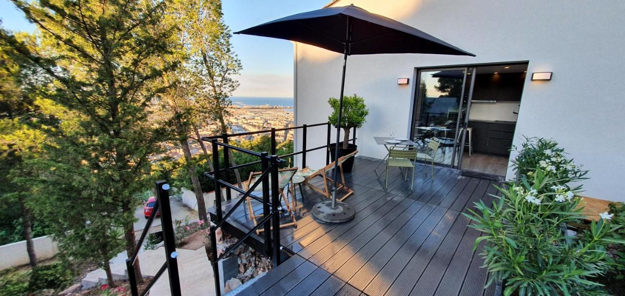 Le Rouquier Studio Terrasse, Vue Exceptionnelle, Climatisation Sète Dış mekan fotoğraf